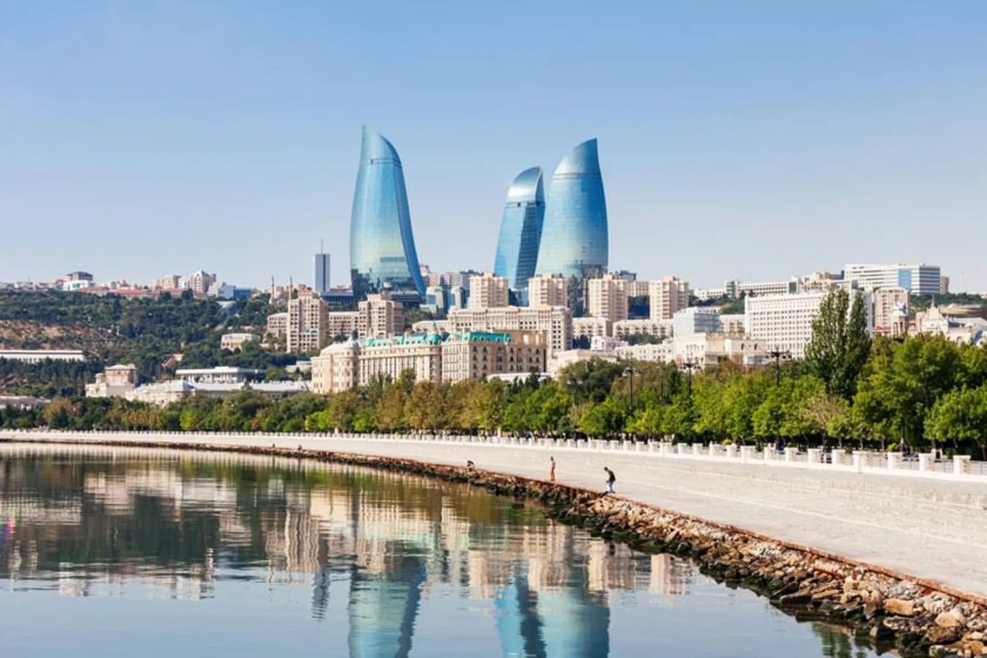 Modern skyline of Baku, Azerbaijan